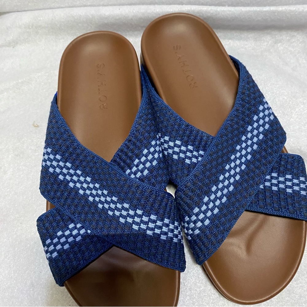 NEW Rothy's Weekend Slides blue 7 - Picture 2 of 6